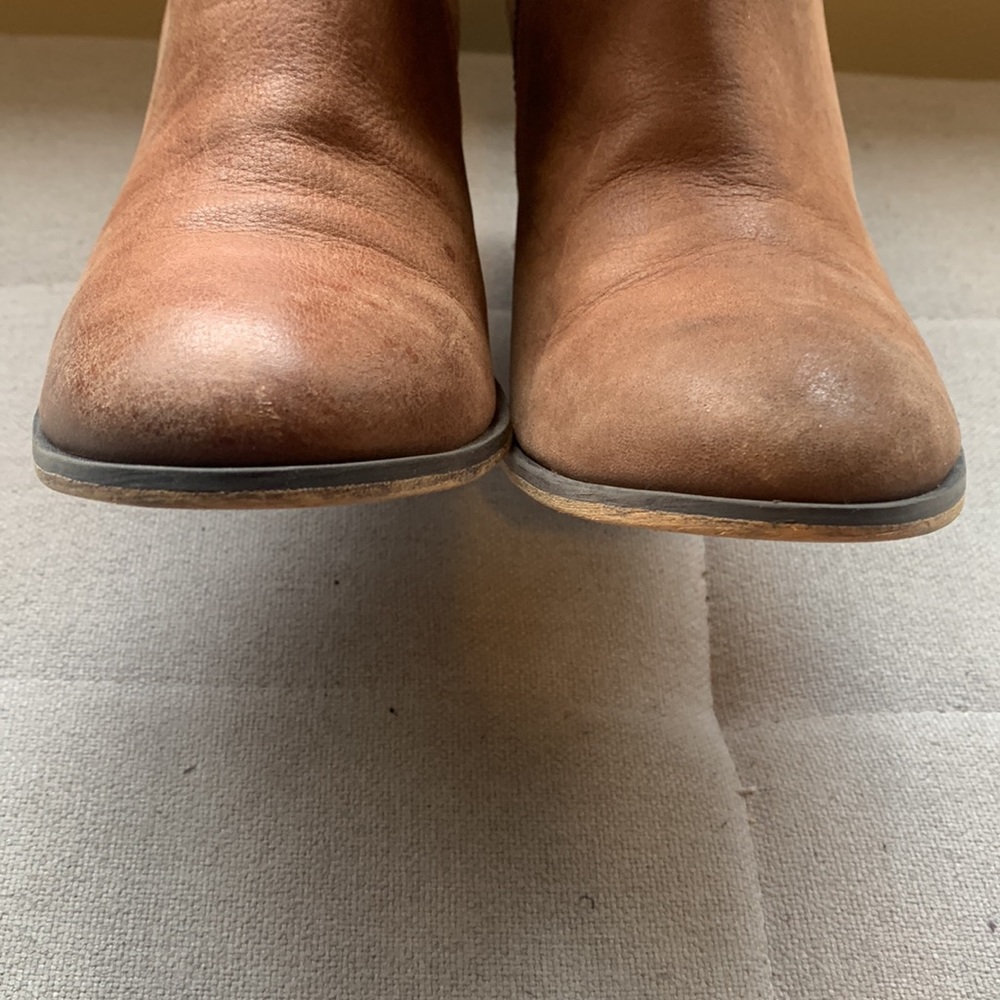B.P. Women's Brown Block Heel Leather Bootie Size 9.5 - Picture 13 of 15